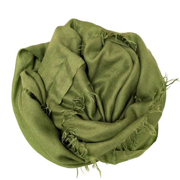 Eileen Fisher Accessories - EILEEN FISHER Celadon Apple Green Silk Cashmere Square LargeWinter Scarf 50"x50"